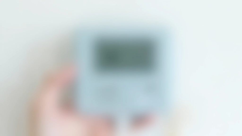 Hygrometer device displaying humidity percentage reading with temperature scale, modern digital display