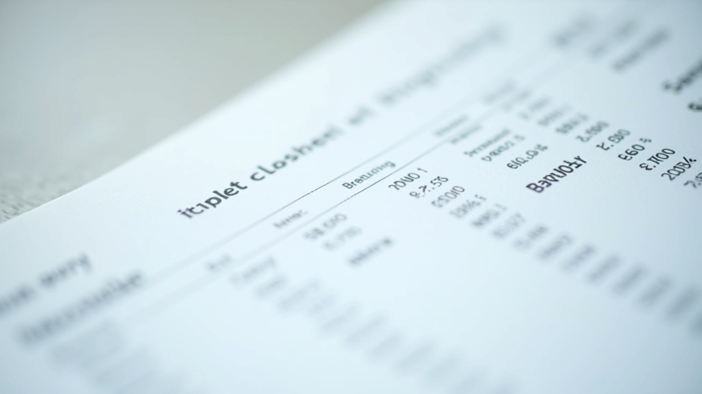 Close-up of electricity bill statement showing tariff breakdown and consumption details