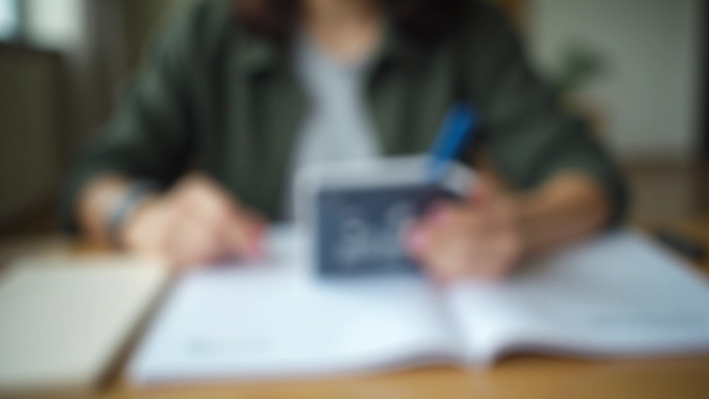 Person reviewing electricity bill at desk