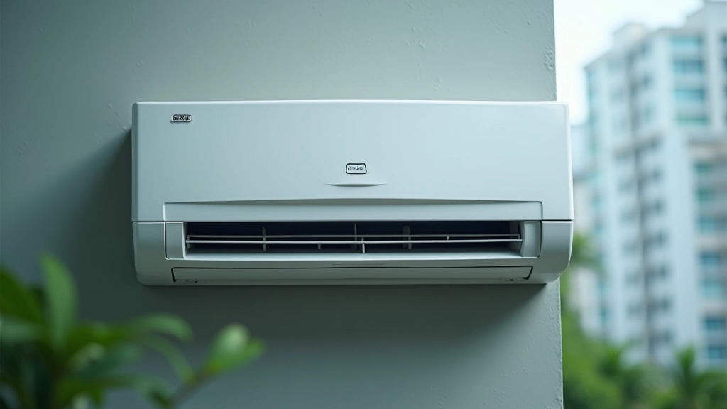Modern air conditioning unit on building exterior