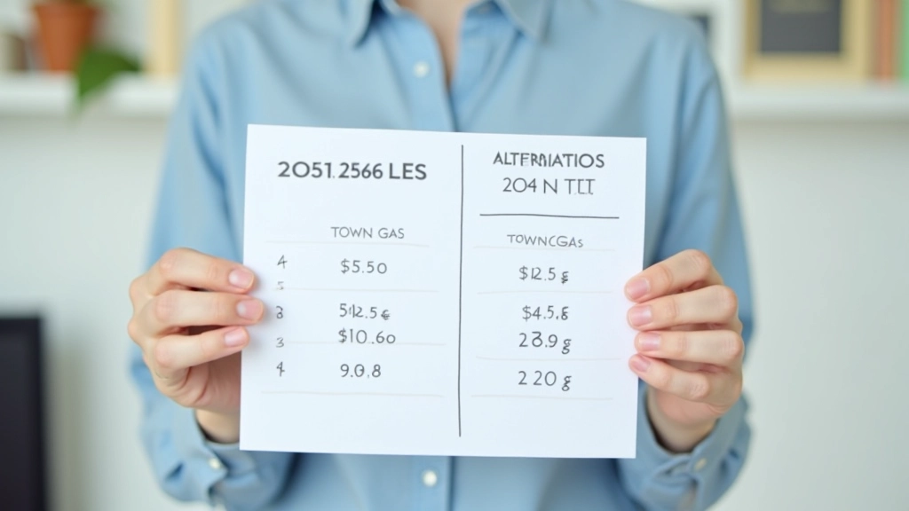 Comparison chart of gas suppliers